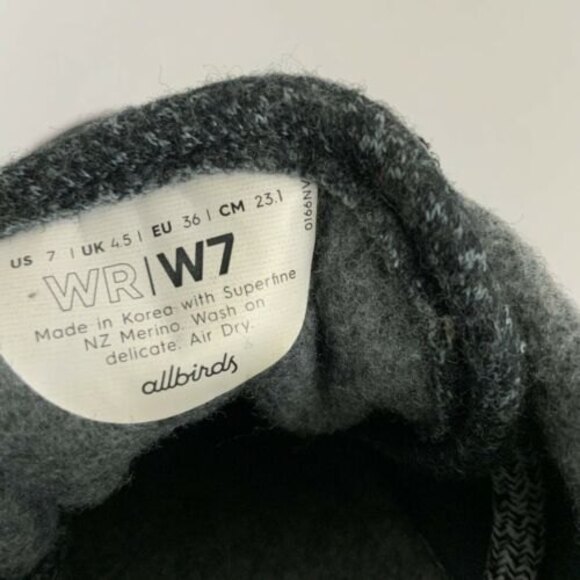 Allbirds Wool Runners 7M Natural Black Comfort Shoes - Picture 6 of 10